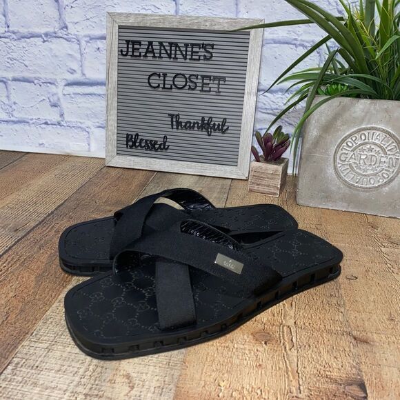 Gucci canvas slides sandals 9D - Picture 8 of 11